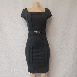 White House Black Market Women Size 0  Charcoal Mini Dress